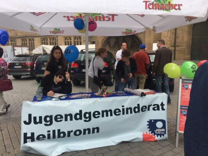 Stand des Jugendgemeinderat Heilbronn beim Treffpunkt Europa am 13. Mai 2017